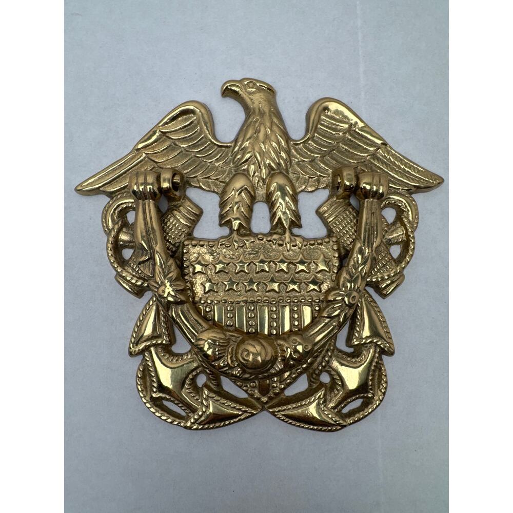 Solid Brass Eagle Door Mount Knocker Patriot American Patriotic America Stars
